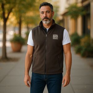 NWOT North End All Climate Wear Men's Fleece Vest Full Zip 2X-Large Black